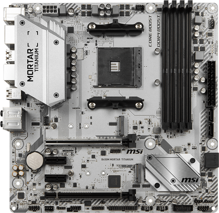 MSI B450M Mortar Titanium - Motherboard Specifications On